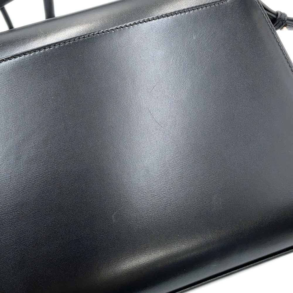 SAINT LAURENT PARIS Cassandra Top Handle 2-Way Handbag Black578000 Leather suede