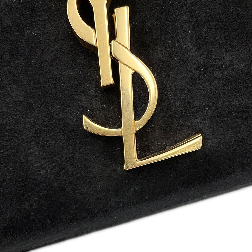 SAINT LAURENT PARIS Cassandra Top Handle 2-Way Handbag Black578000 Leather suede