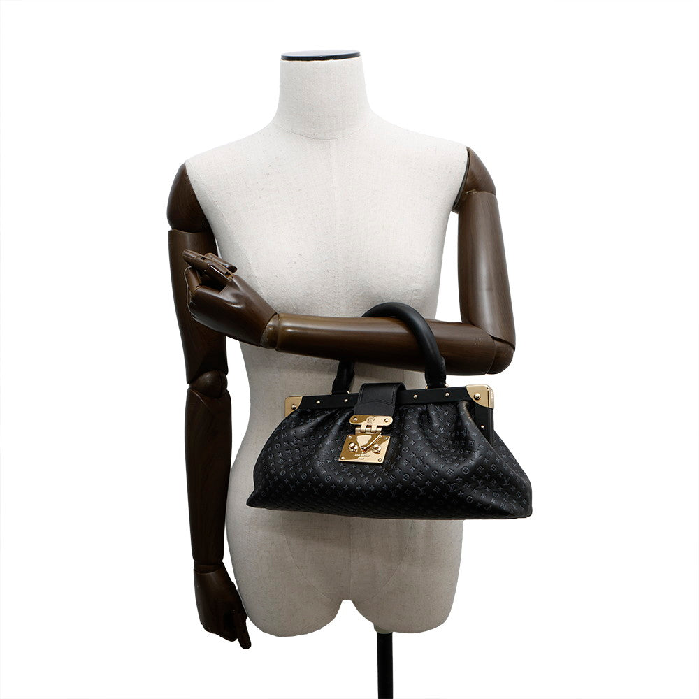 LOUIS VUITTON Nanogram Clutch BlackM22325 Nanogram Calf Leather