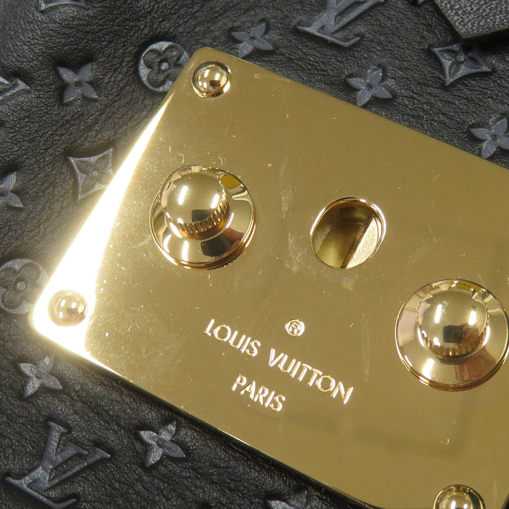 LOUIS VUITTON Nanogram Clutch BlackM22325 Nanogram Calf Leather