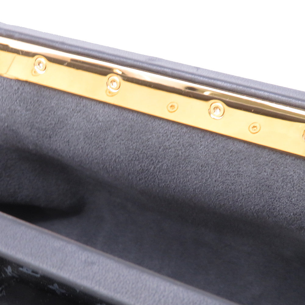 LOUIS VUITTON Nanogram Clutch BlackM22325 Nanogram Calf Leather
