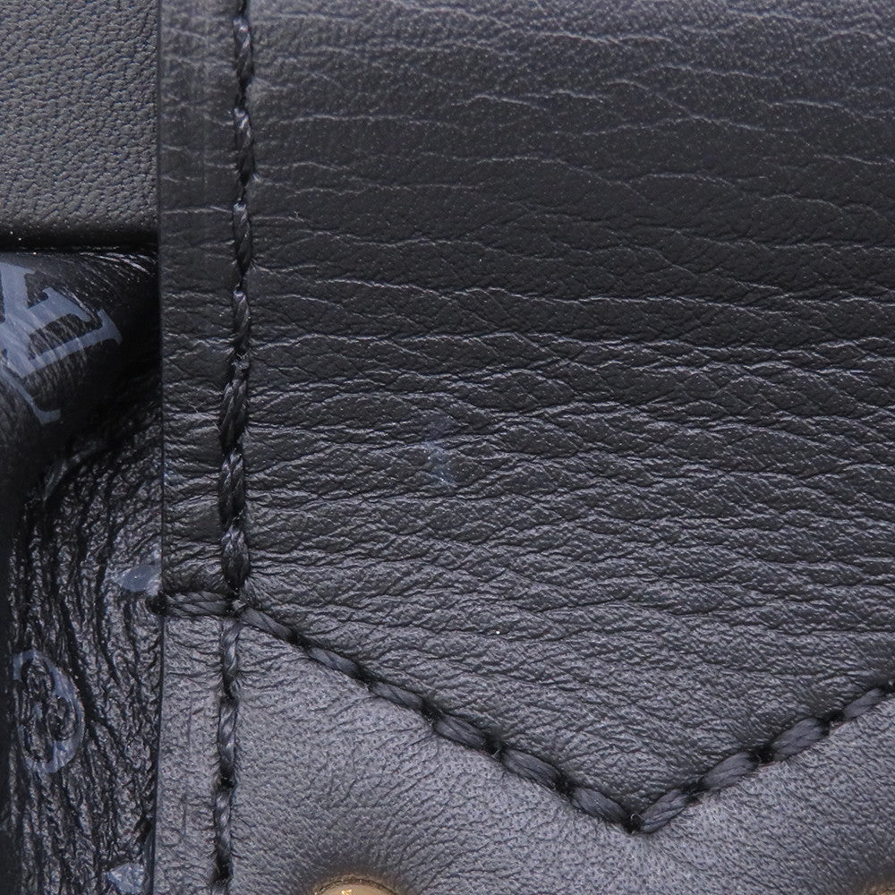 LOUIS VUITTON Nanogram Clutch BlackM22325 Nanogram Calf Leather