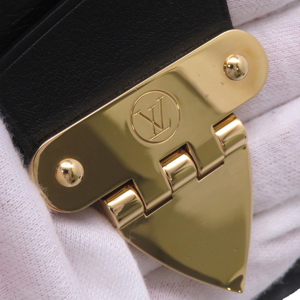LOUIS VUITTON Nanogram Clutch BlackM22325 Nanogram Calf Leather