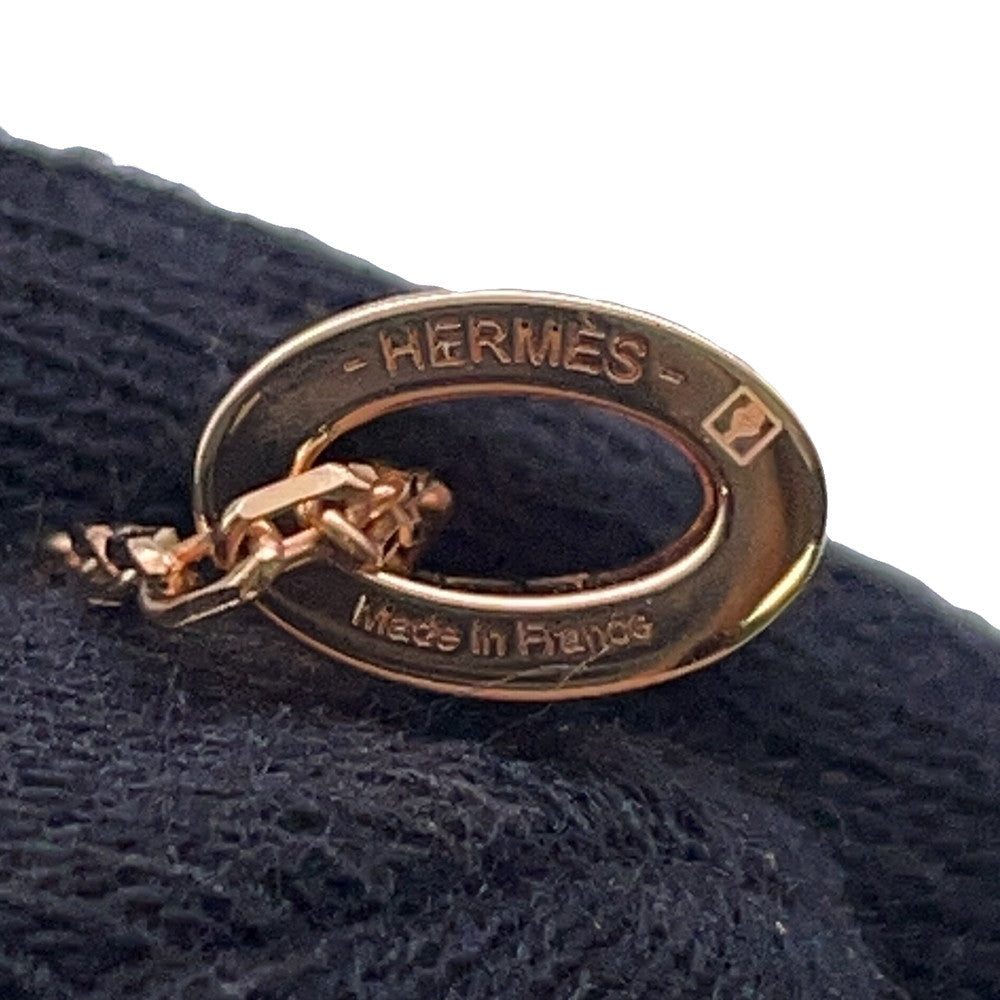 HERMES Pop Ash Necklace Size Mini White Metal Lacquer
