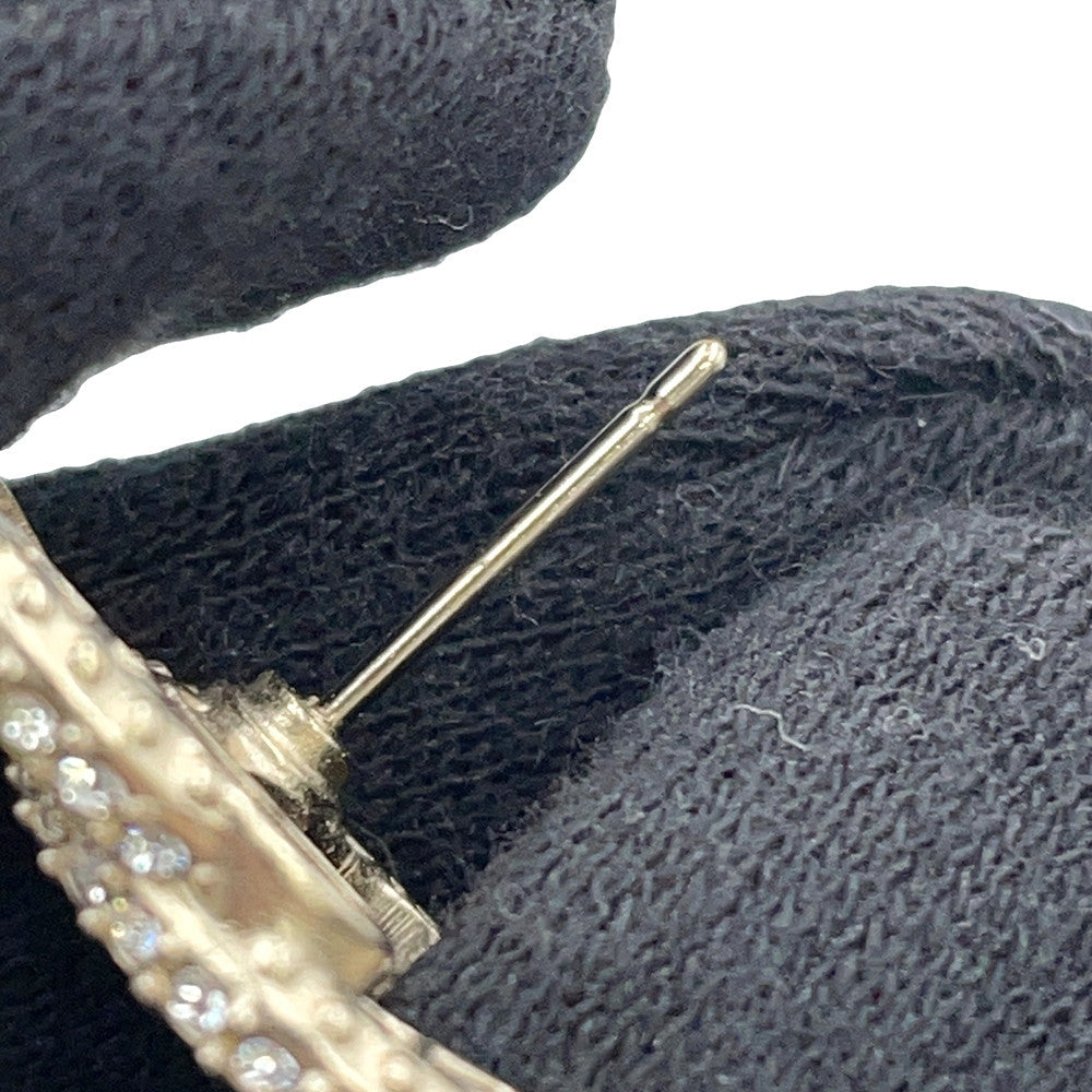 CHANEL CC Logo EarringsA86504 Gold Plated Rhinestone