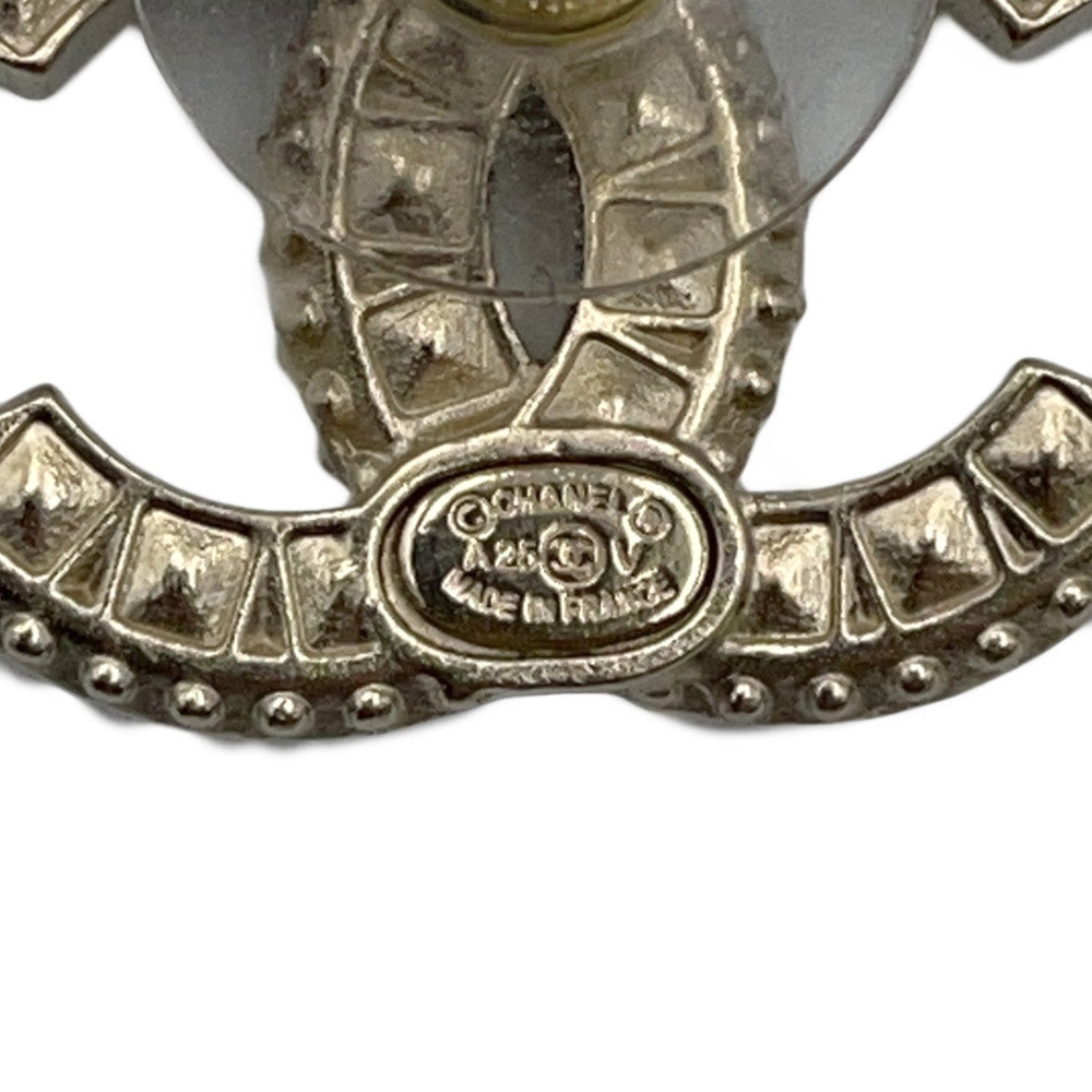 CHANEL CC Logo EarringsA86504 Gold Plated Rhinestone