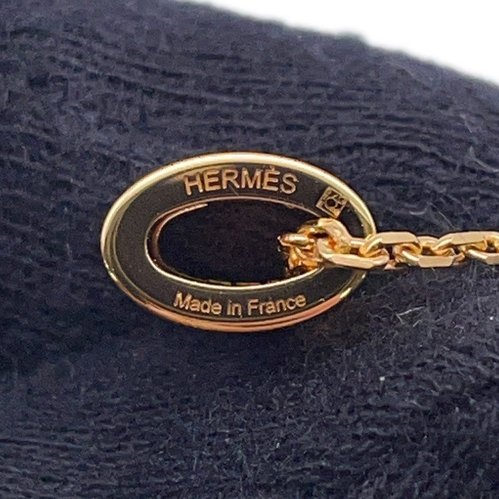 HERMES Pop Ash Necklace Size Mini Marong rasse Metal Lacquer