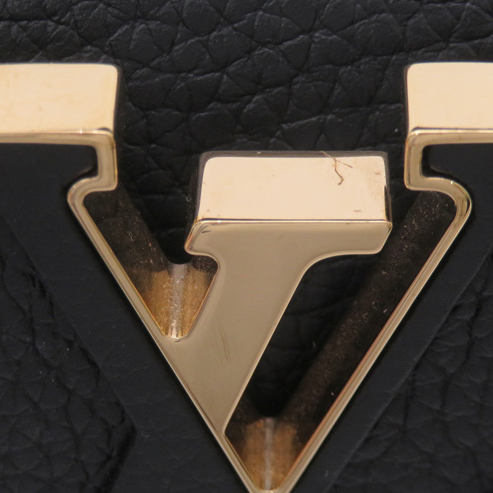 LOUIS VUITTON Capucines NoirM56071 Taurillon Leather Size MINI