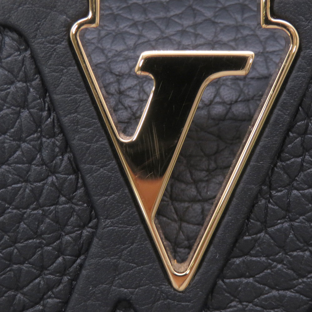 LOUIS VUITTON Capucines NoirM56071 Taurillon Leather Size MINI