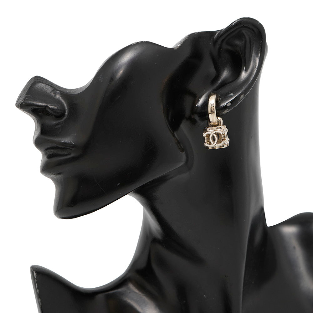 CHANEL CC Logo Cube EarringsAB9567 Gold Plated