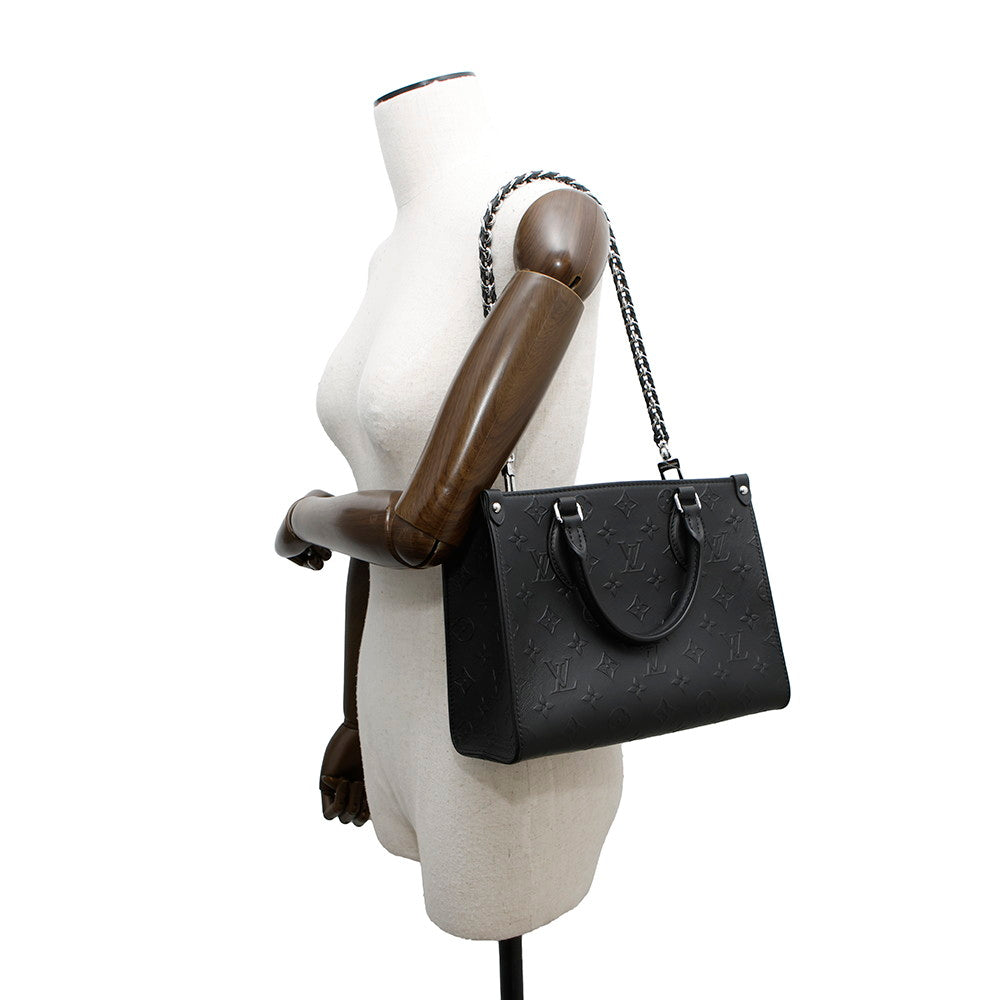 LOUIS VUITTON Onthego 2025 Spring/Summer show items NoirM14576 Monogram Calf Leather Size PM