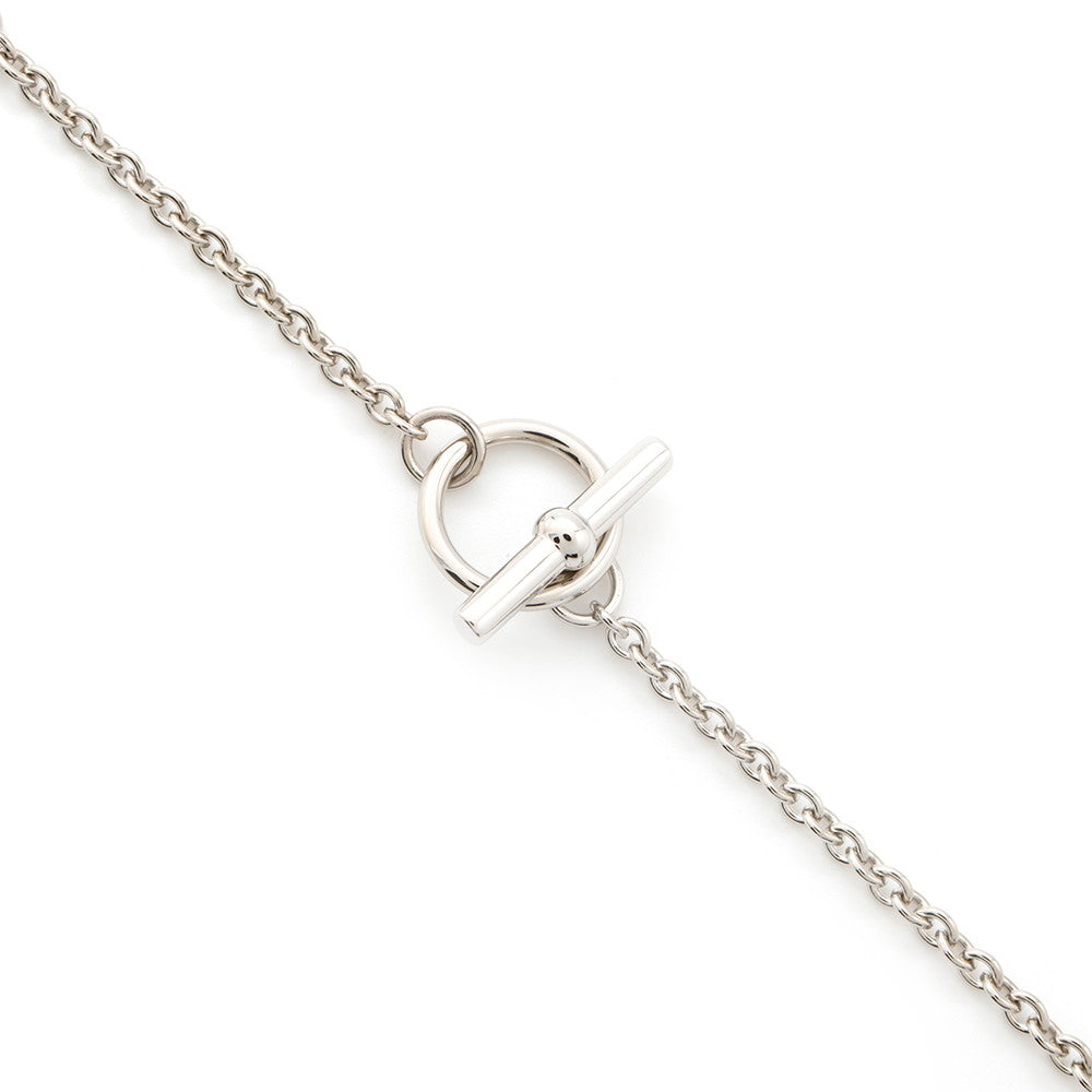HERMES Mini Maillon Necklace Black Lacquer Metal