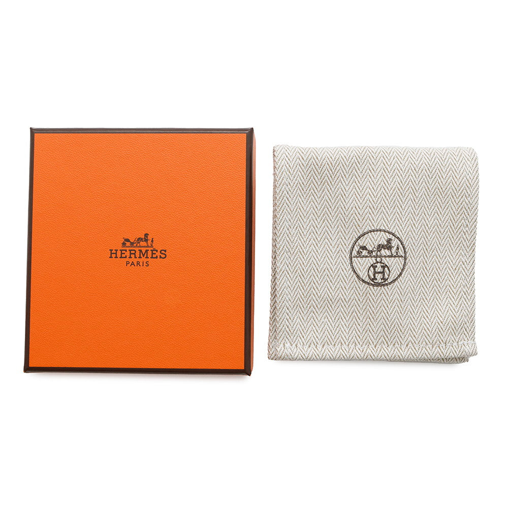HERMES Mini Maillon Necklace Black Lacquer Metal