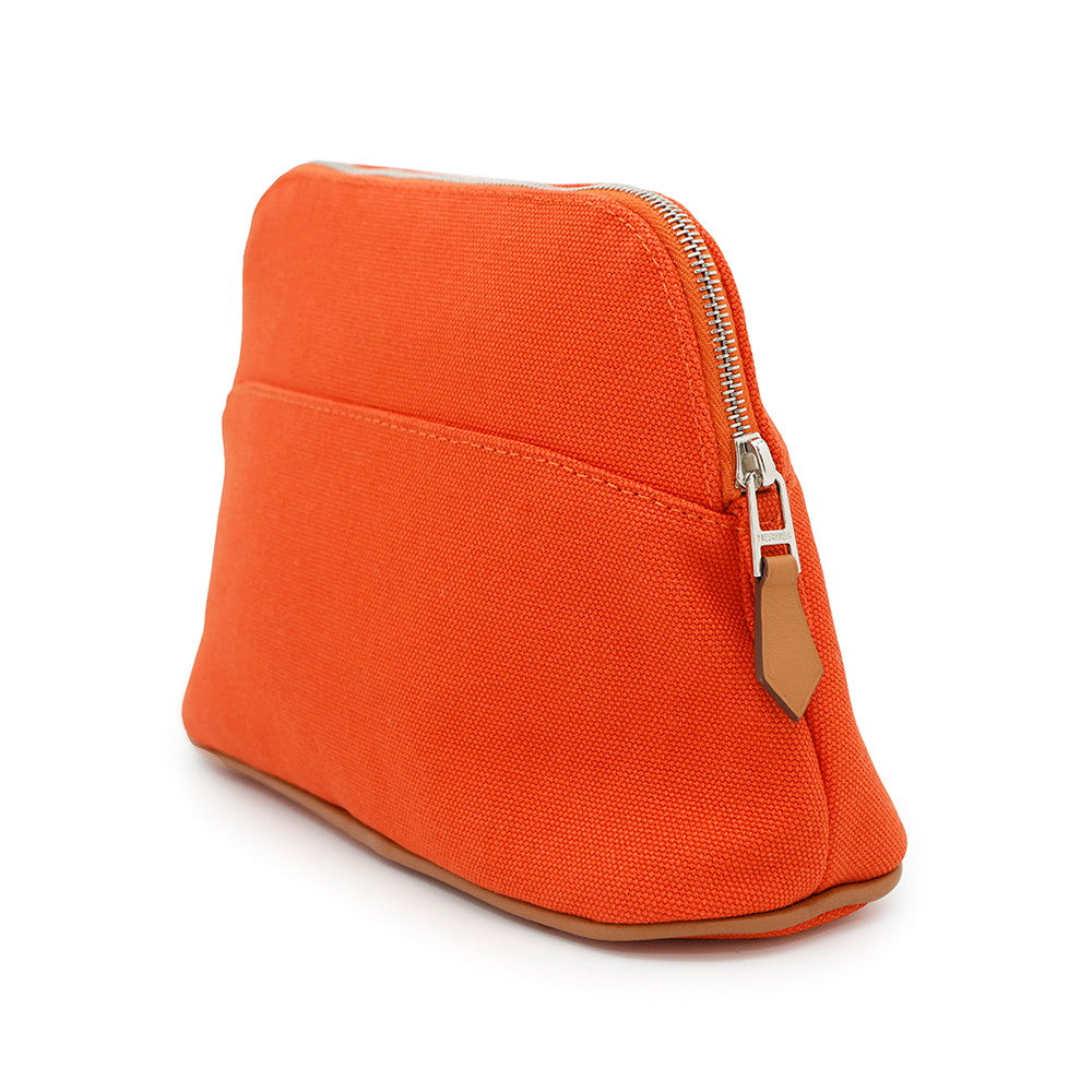 HERMES Bolide Pouch Orange Canvas Size Mini