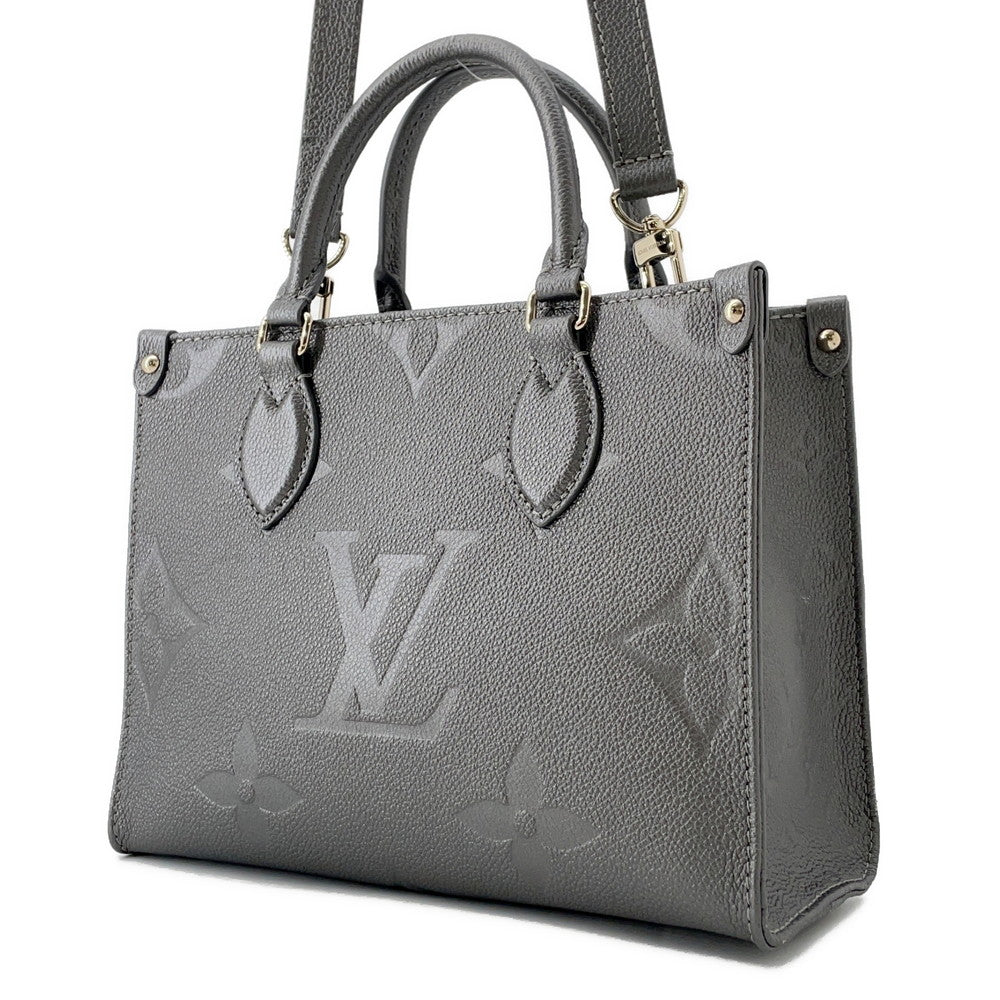 LOUIS VUITTON Onthego GunmetalM12886 Monogram Empreinte Leather Size PM