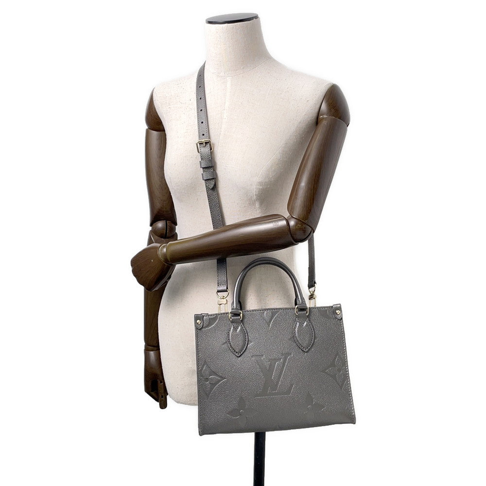LOUIS VUITTON Onthego GunmetalM12886 Monogram Empreinte Leather Size PM
