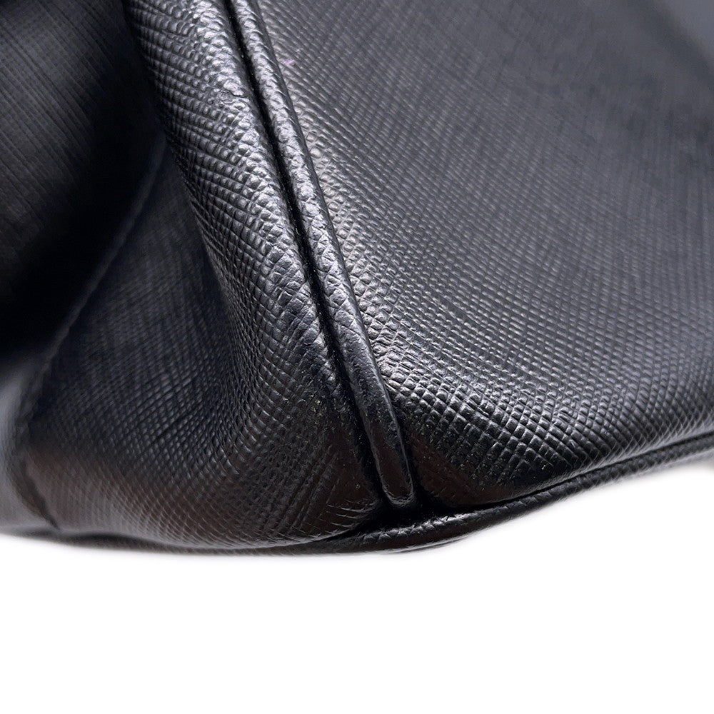 PRADA Galilea 2WAYBag Black1BA863 Leather Size Medium
