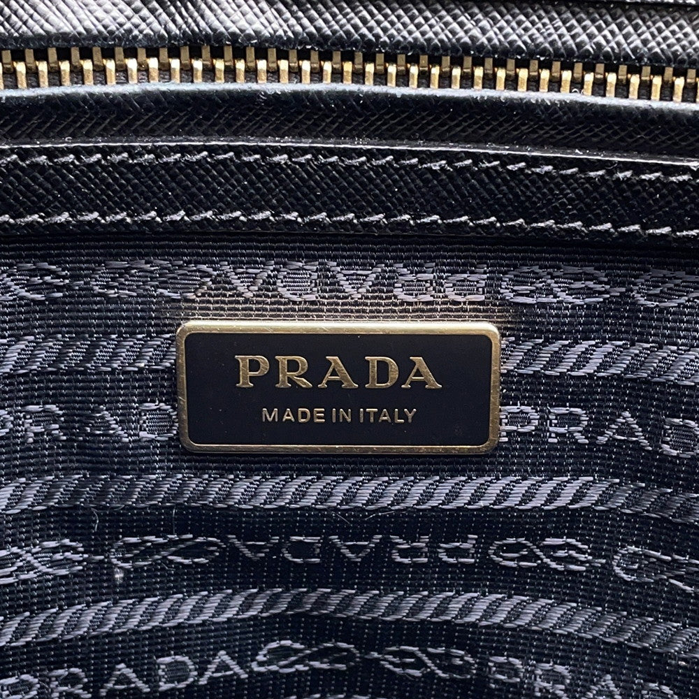 PRADA Galilea 2WAYBag Black1BA863 Leather Size Medium