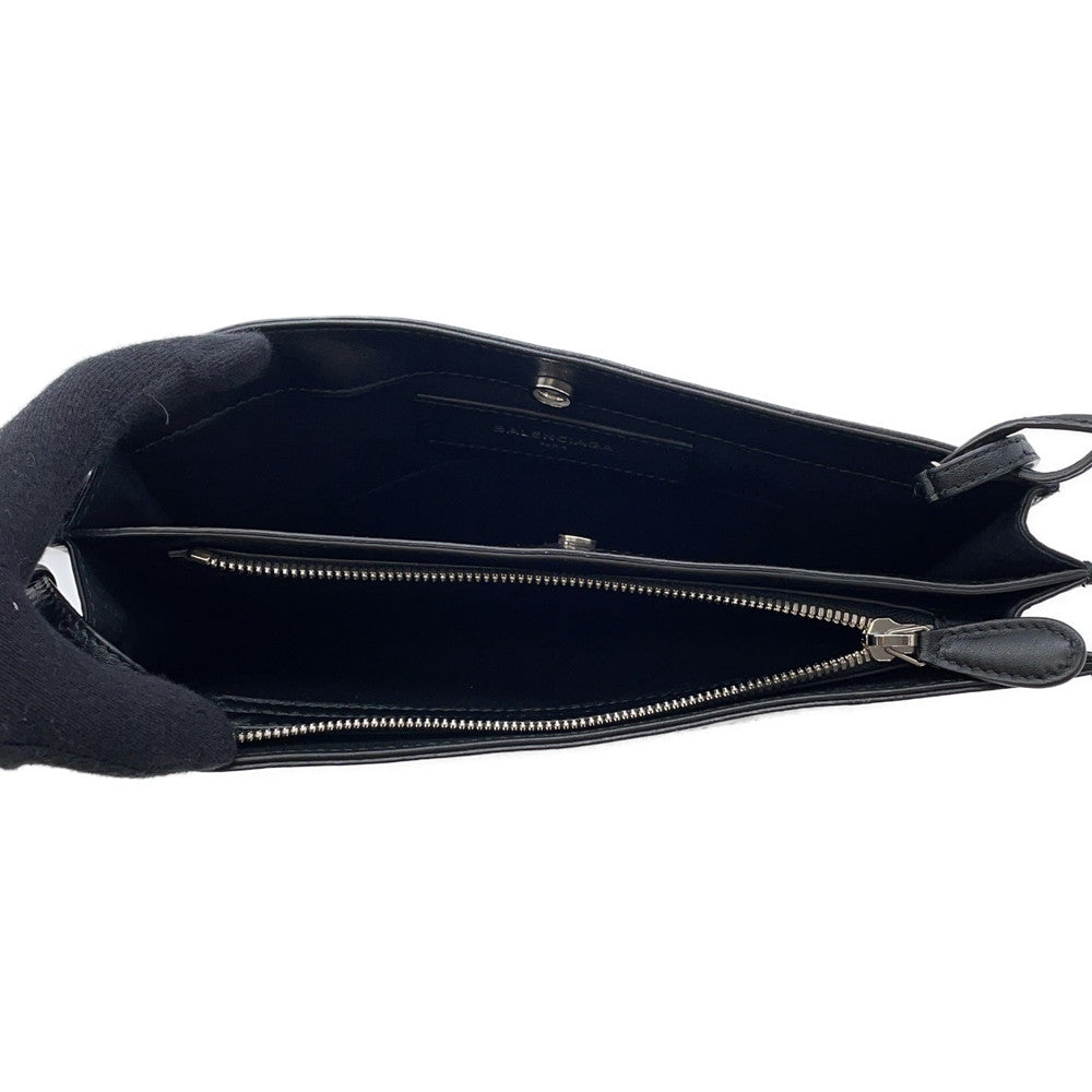 BALENCIAGA NavyPochette Shoulder Bag Black339937 Leather