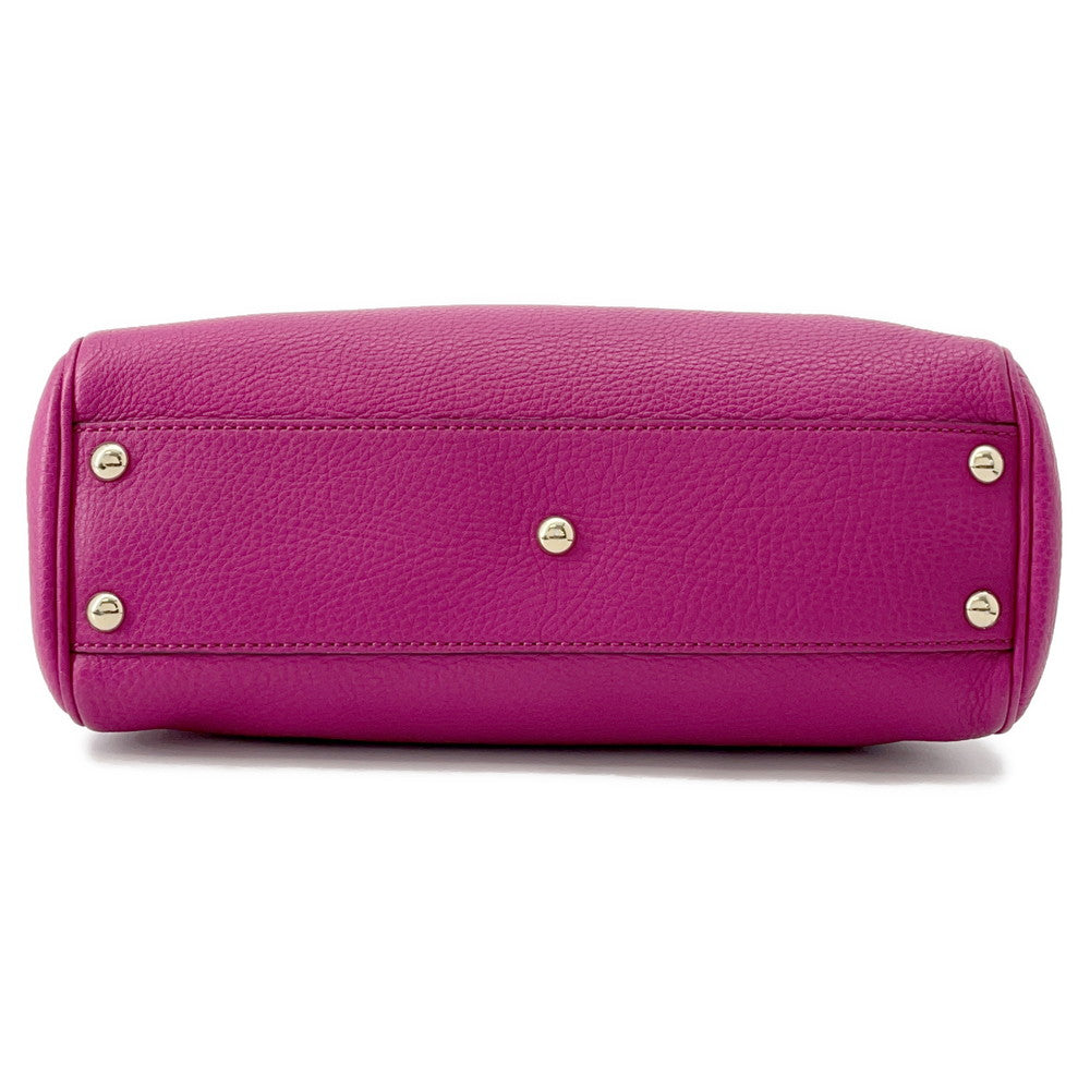 GUCCI Bamboo 2way tote Purple336032 Leather