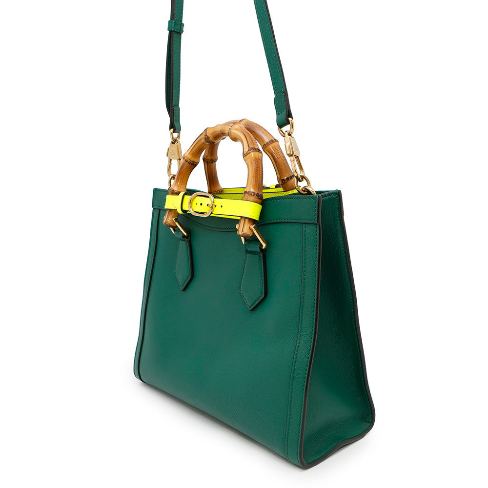 GUCCI Diana 2WAY Handbag Green660195 Leather Size Small