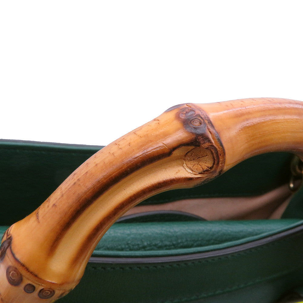 GUCCI Diana 2WAY Handbag Green660195 Leather Size Small