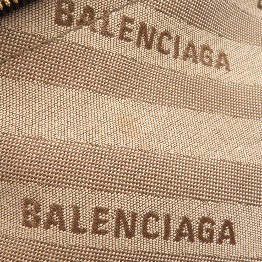 BALENCIAGA Souvenir Crossbody Bag Beige/Brown551550 Canvas Leather Size XS