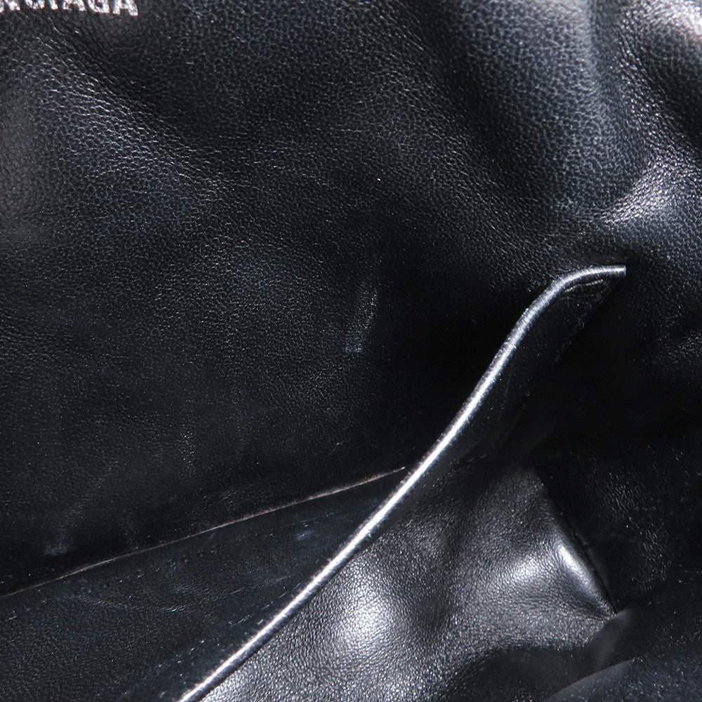 BALENCIAGA B logo camera bag Black600325 Leather
