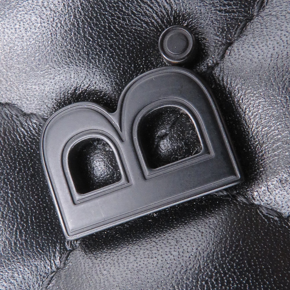 BALENCIAGA B logo camera bag Black600325 Leather