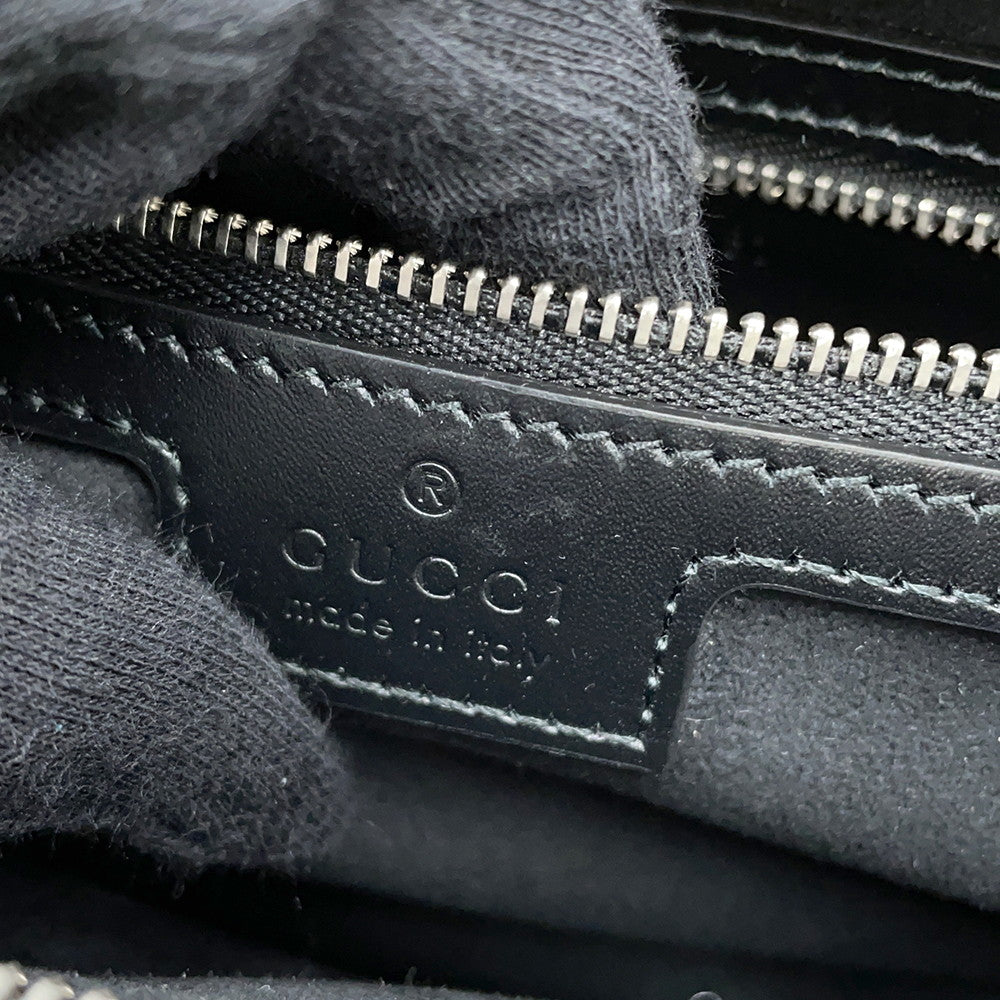 GUCCI Petit GG Small Tote 2-Way Bag Black745918 Leather