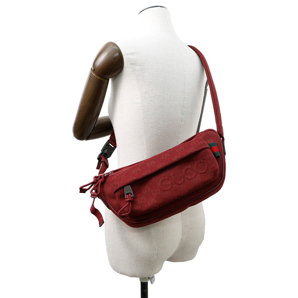 GUCCI GG Cross Body Bag Rosso Ancora802096 GG Canvas Size Small