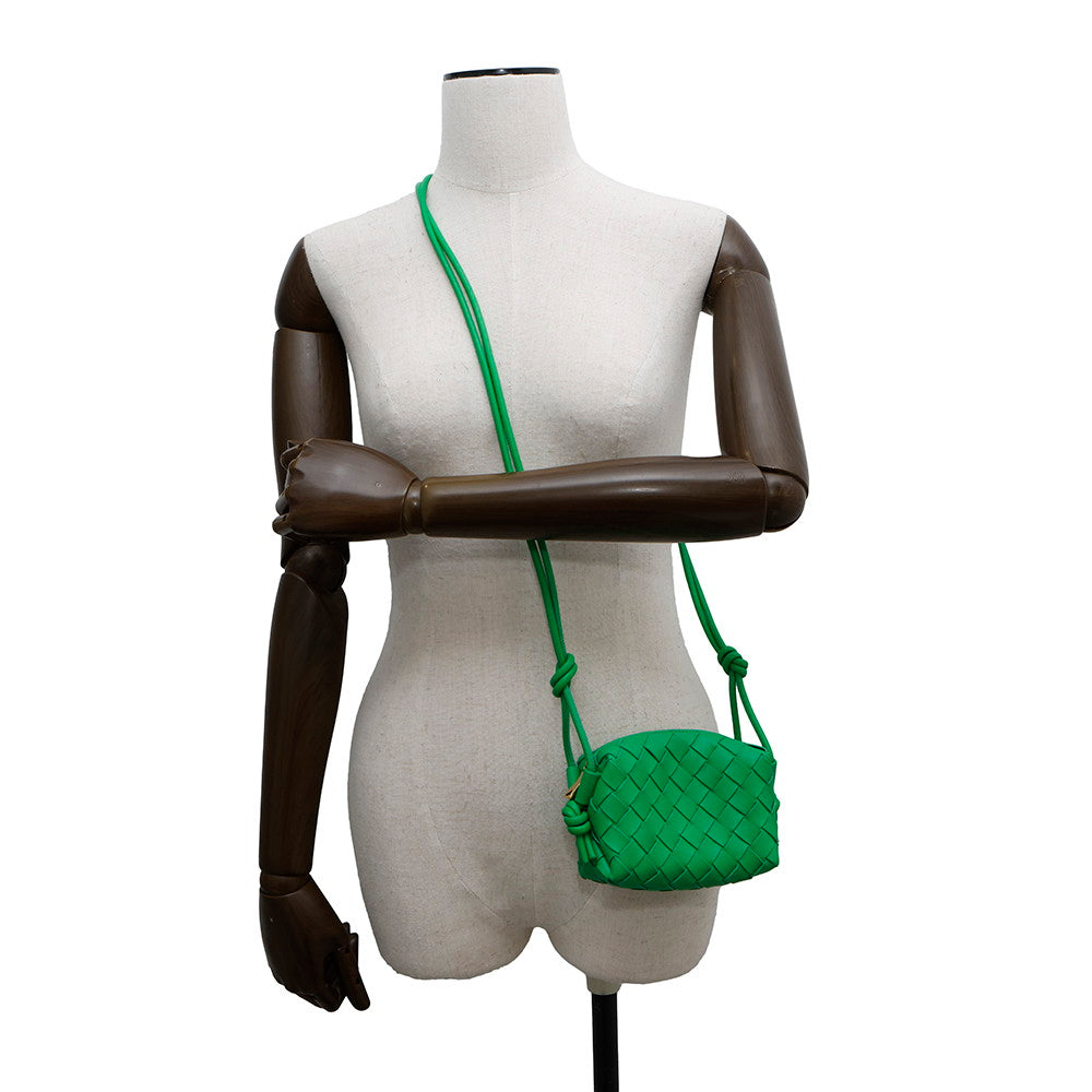 Bottega Veneta Candy Loop Shoulder Bag Parakeet730832V1G118425 INTRECCIATOLeather Size Mini