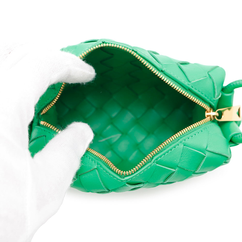 Bottega Veneta Candy Loop Shoulder Bag Parakeet730832V1G118425 INTRECCIATOLeather Size Mini