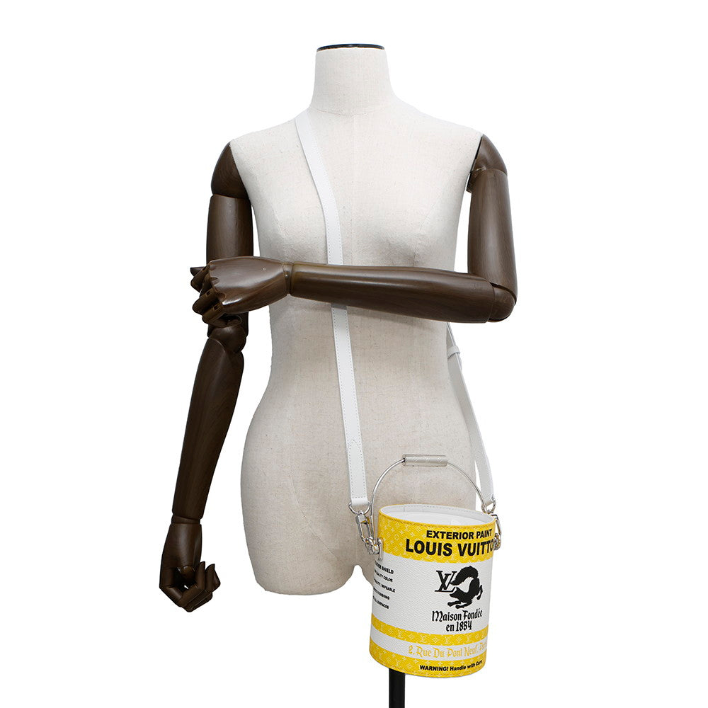 LOUIS VUITTON Paint Can YellowM81593 Canvas Leather