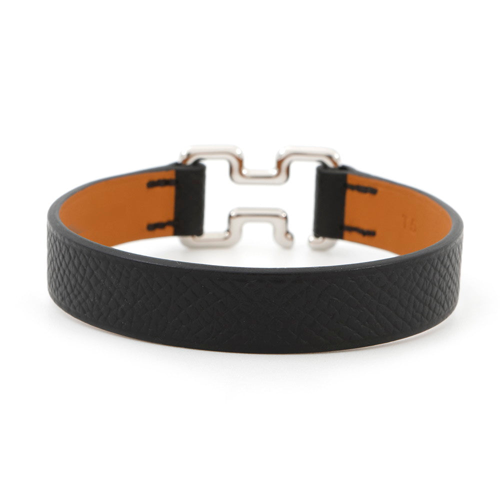 HERMES Tonight Bangle Size T5 Black Epsom