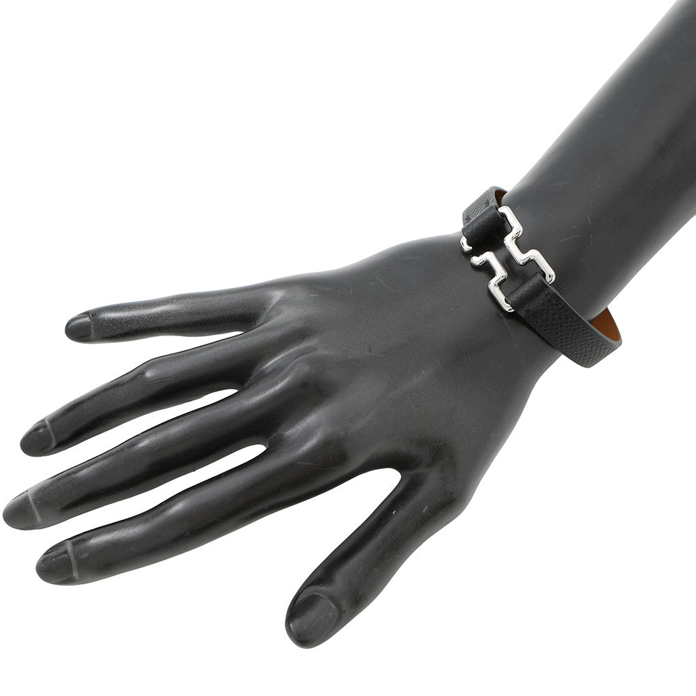 HERMES Tonight Bangle Size T5 Black Epsom