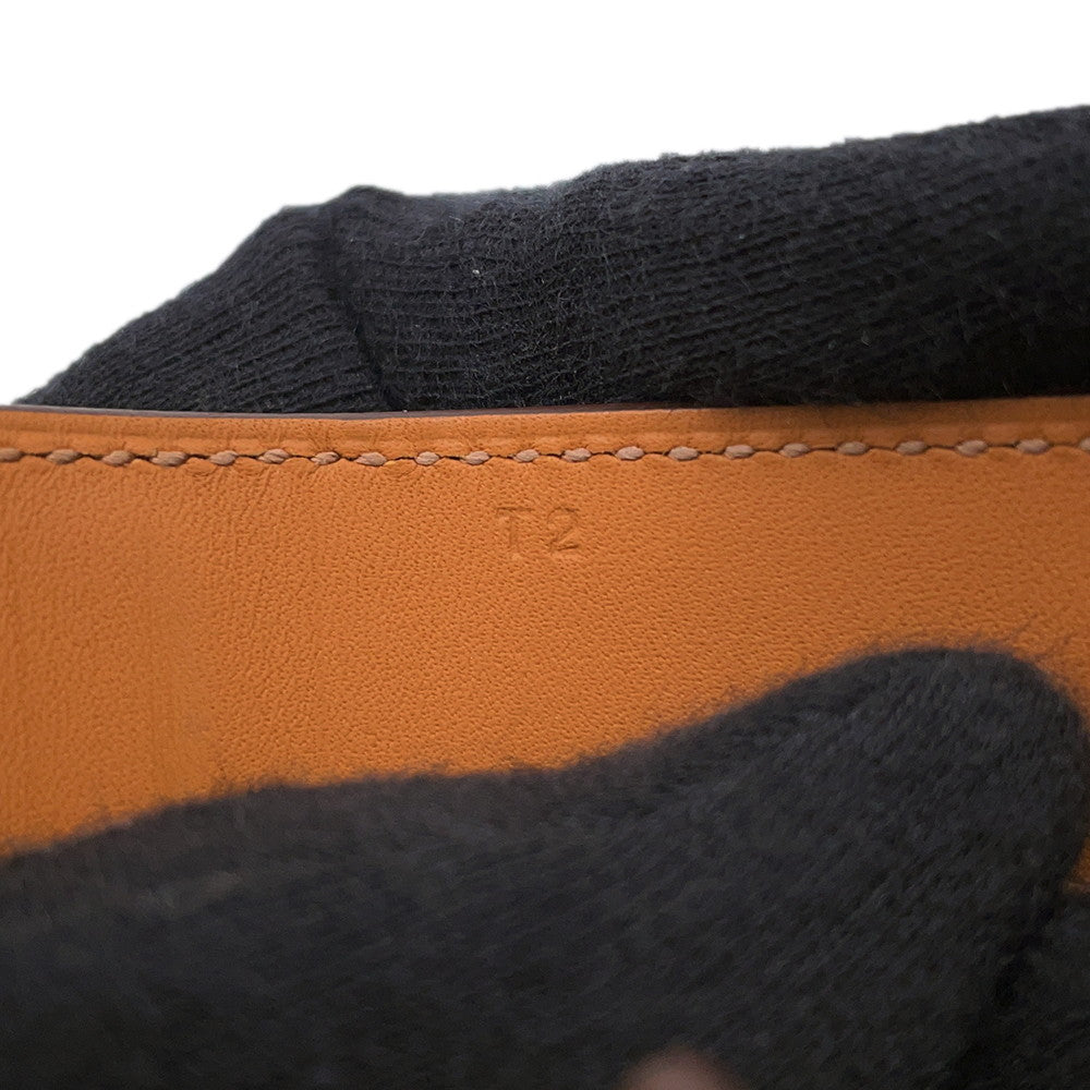 HERMES Collier de Chien 24 Bracelet Size T2 Jaune de Naples Leather
