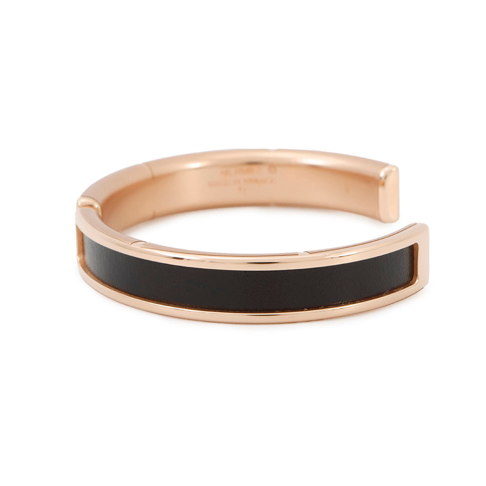 HERMES Olympe Bangle Size T1 Metal Box Calf Leather