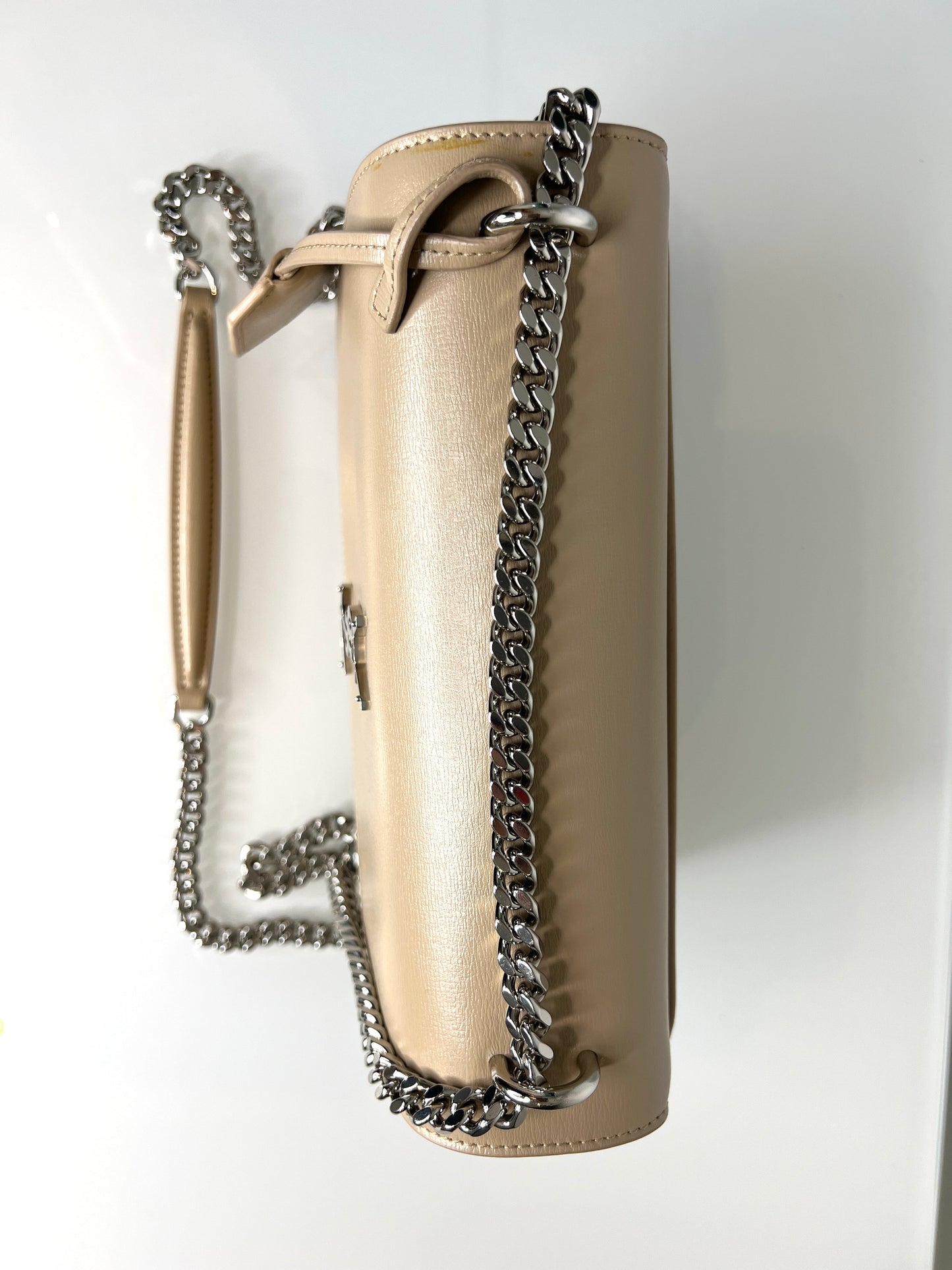 Saint Laurent YSL Sunset Medium Beige Chain Crossbody Shoulder Bag