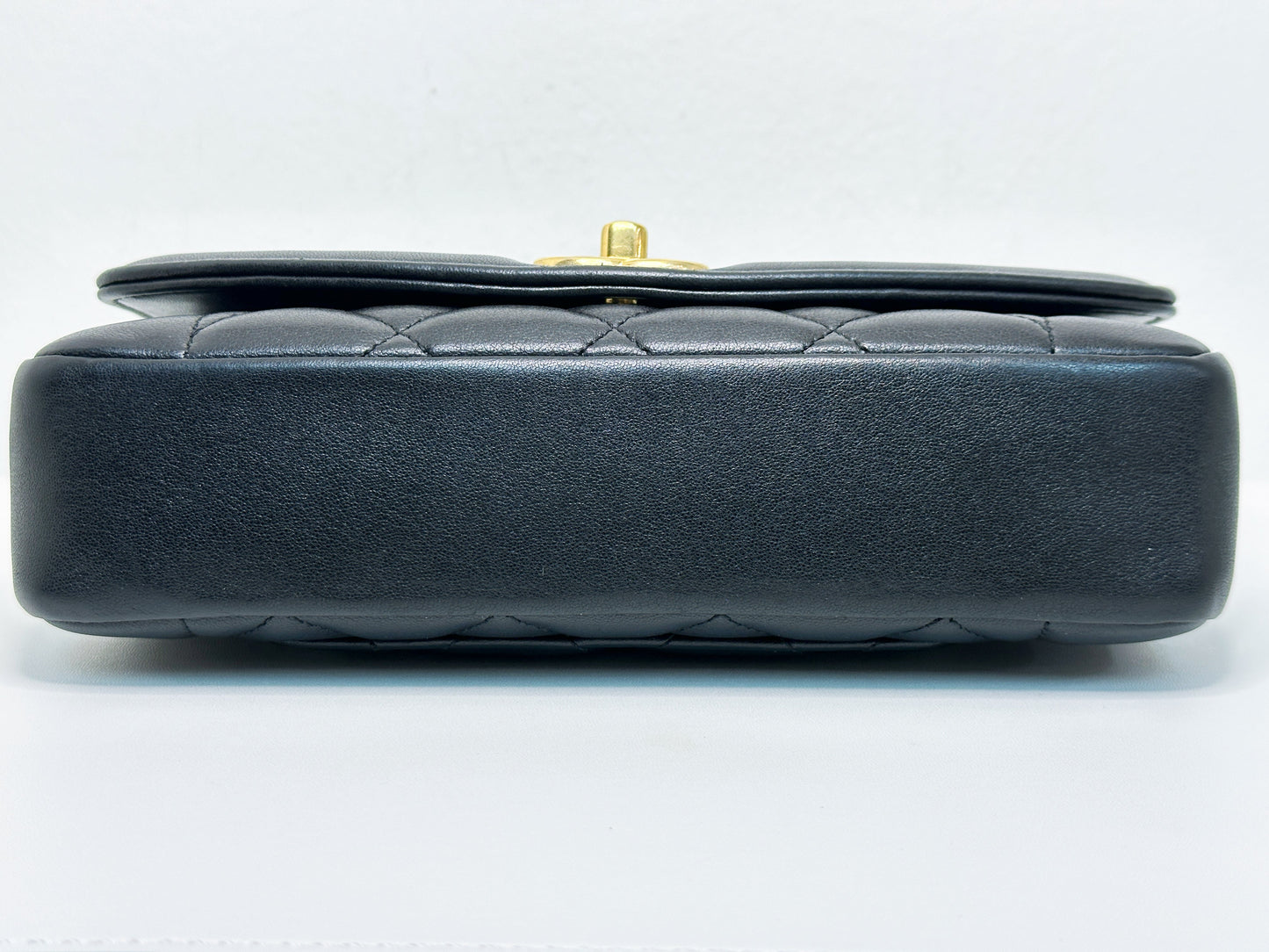 Chanel Small Diana Flap Black Lambskin GHW 2073 holo