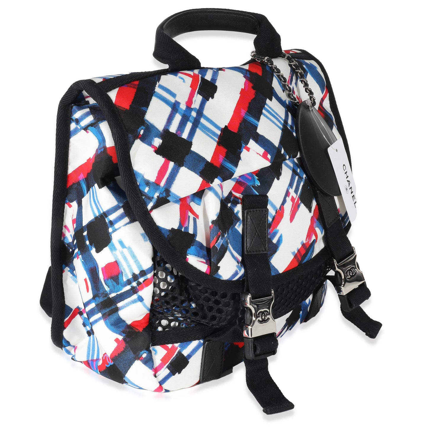 CHANEL Blue White Red Nylon Airline Backpack