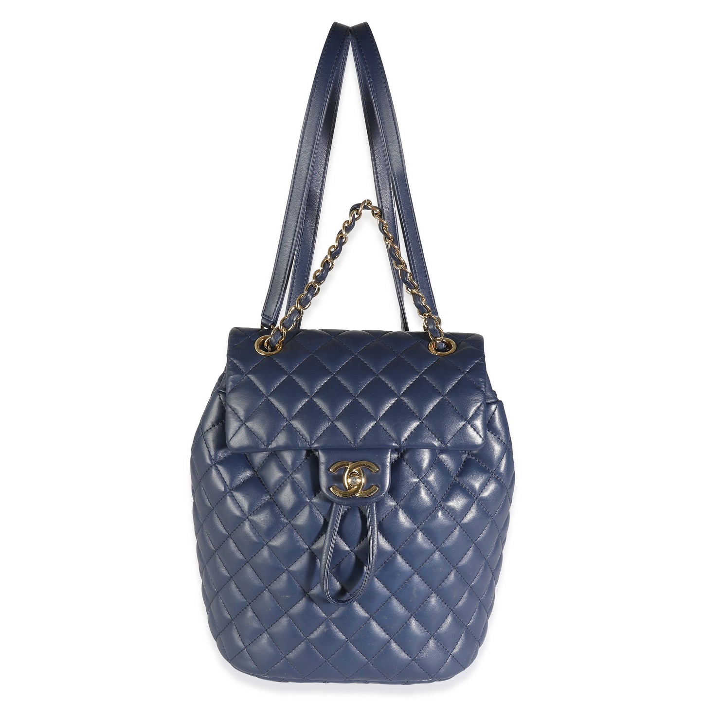 CHANEL Navy Quilted Lambskin Small Urban Spirit Backpack