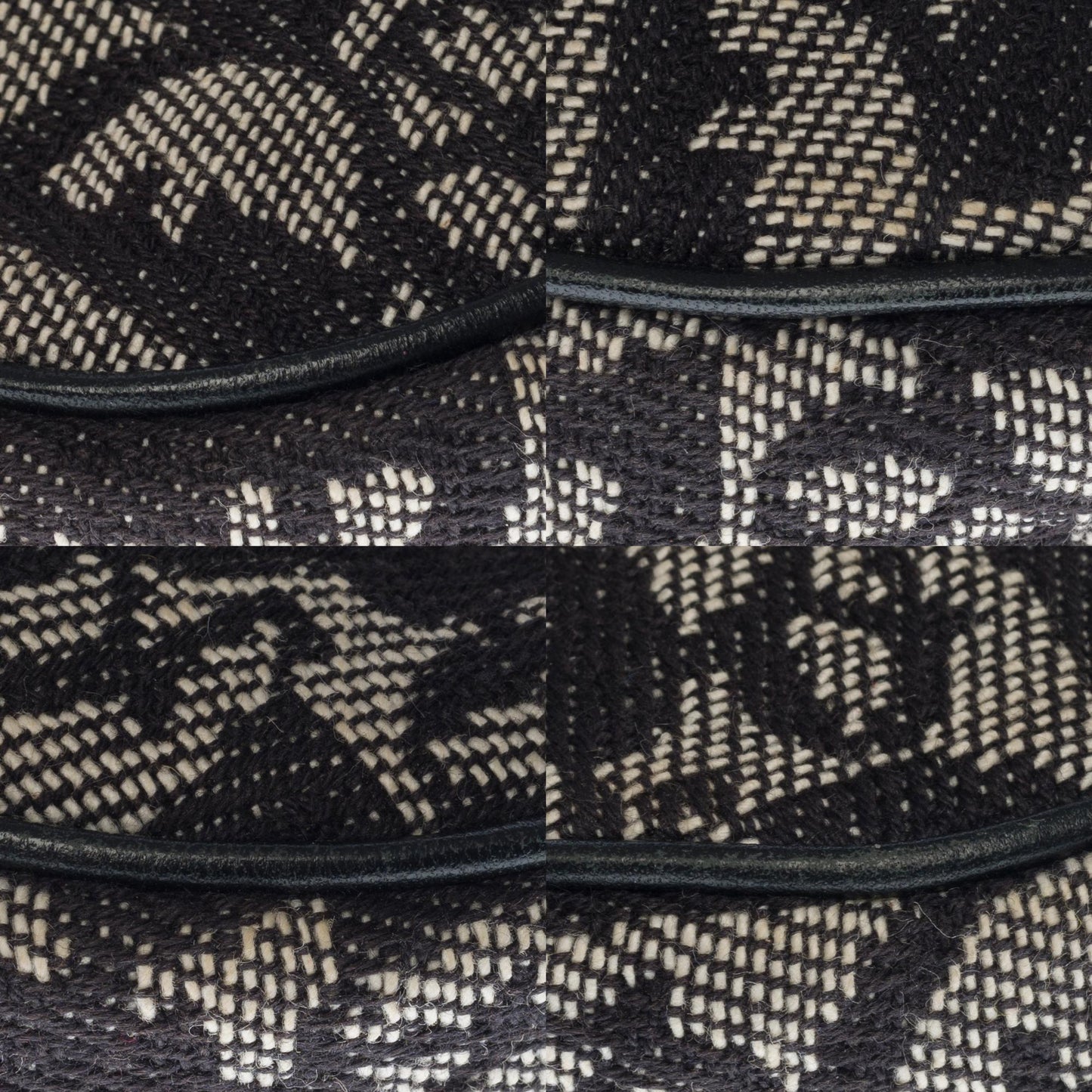 CHRISTIAN DIOR Gorgeous Saddle shoulder bag in navy blue monogram canvas, SHW