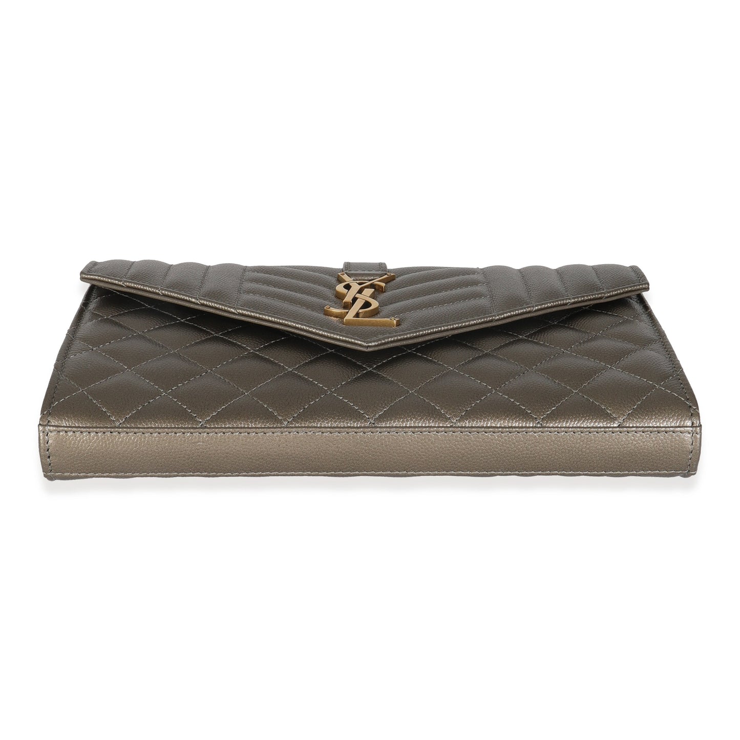 Tri-Quilt Bronze Cassandre Wallet on a Chain