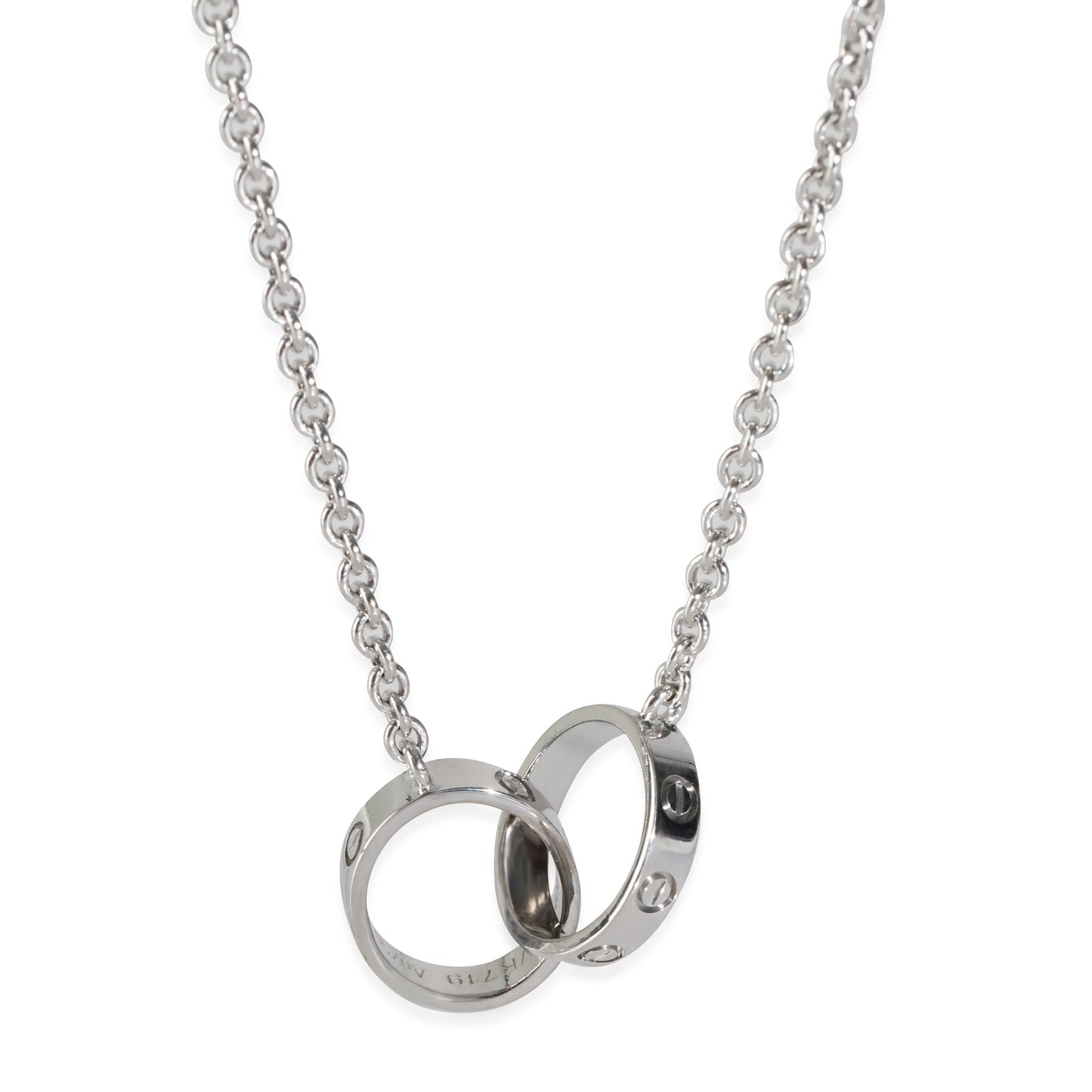 18k White Gold Love Necklace
