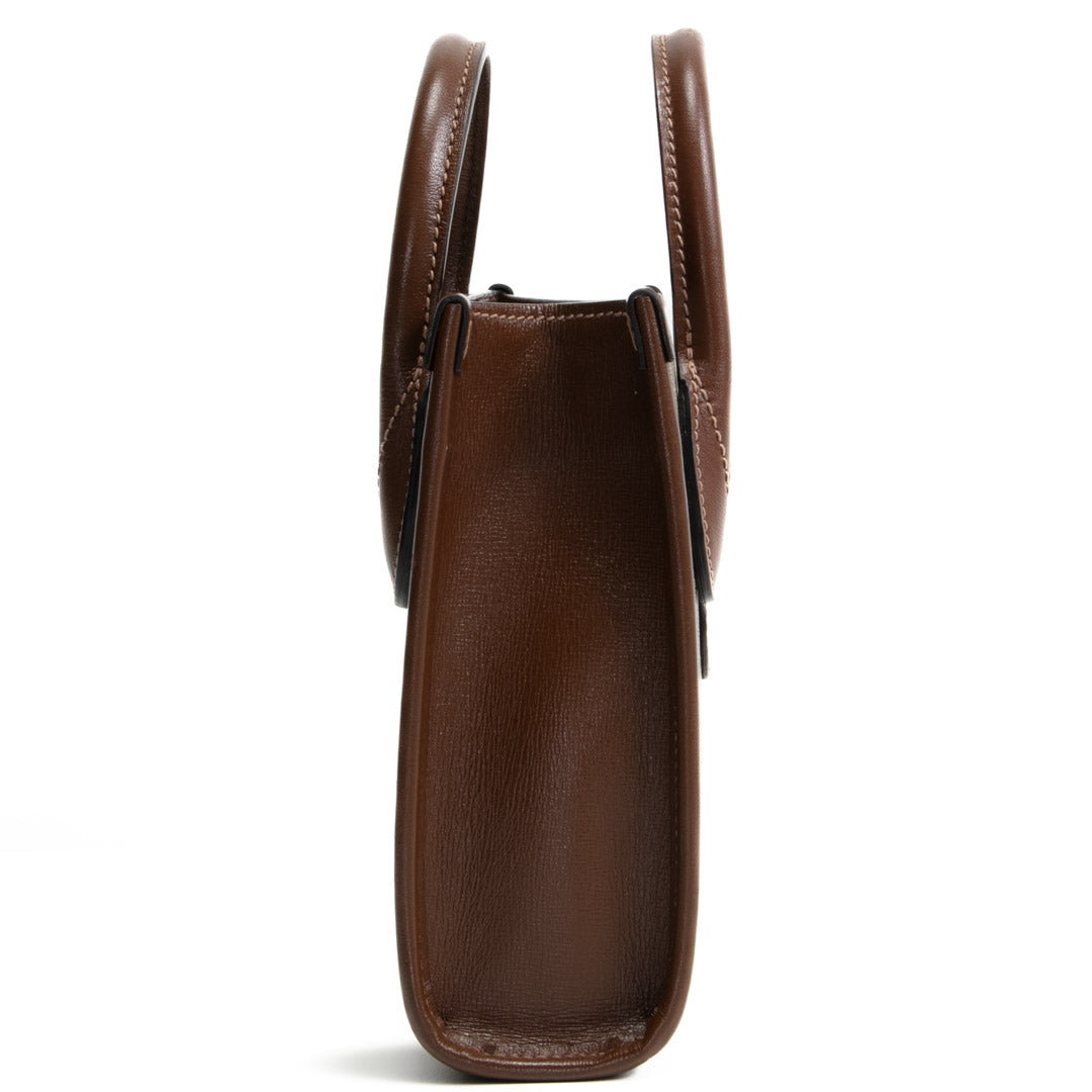 GUCCI Interlocking G Mini Tote GG Supreme- Brown