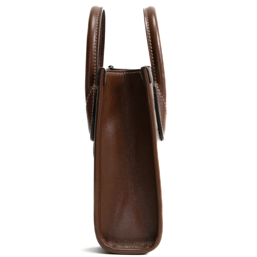 GUCCI Interlocking G Mini Tote GG Supreme- Brown