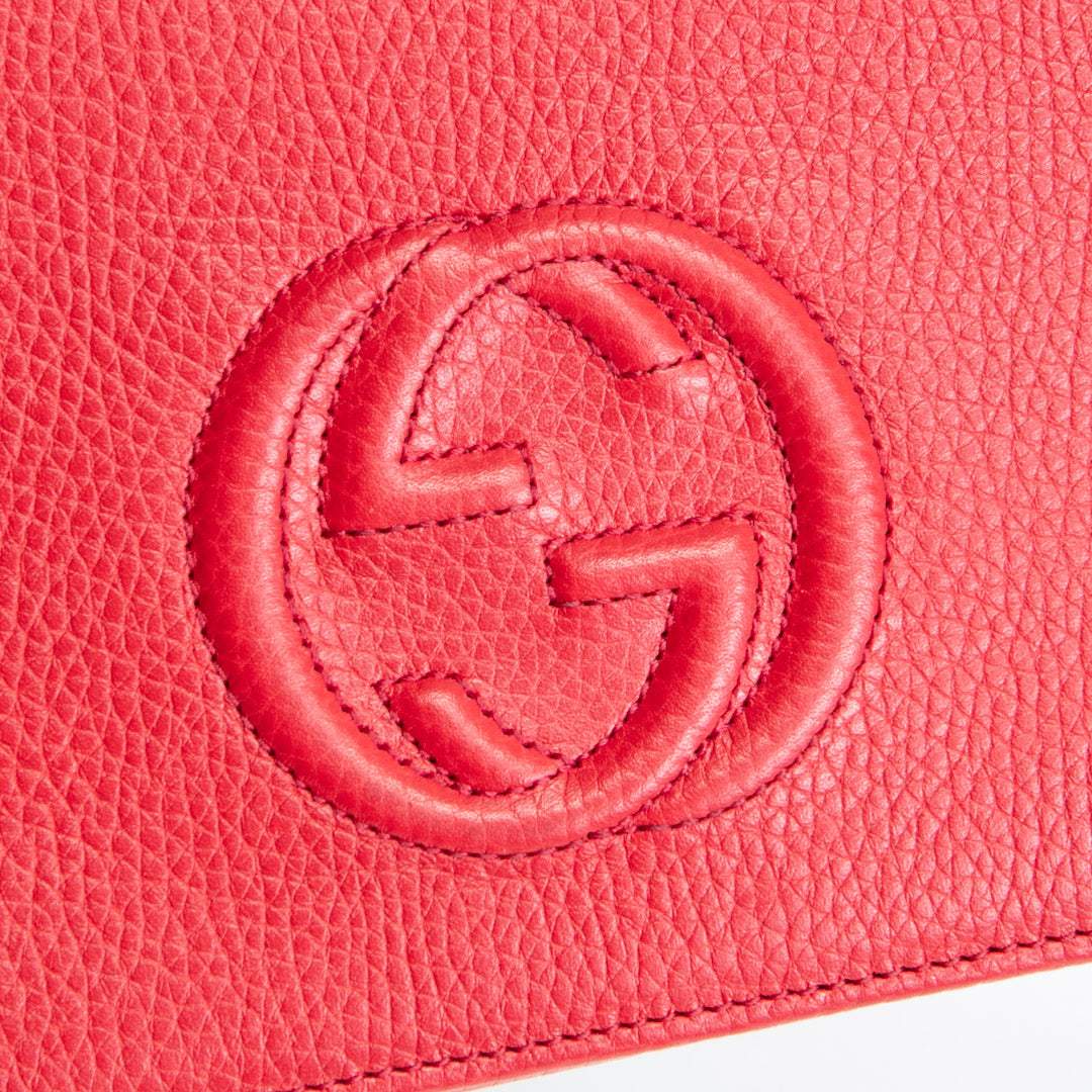 GUCCI Soho Wallet On Chain- Red OUTLET FINAL SALE