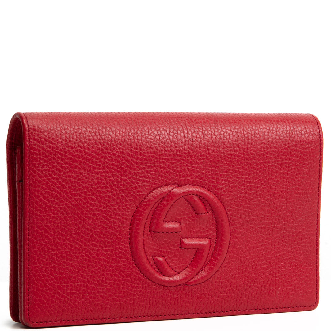GUCCI Soho Wallet On Chain- Red OUTLET FINAL SALE