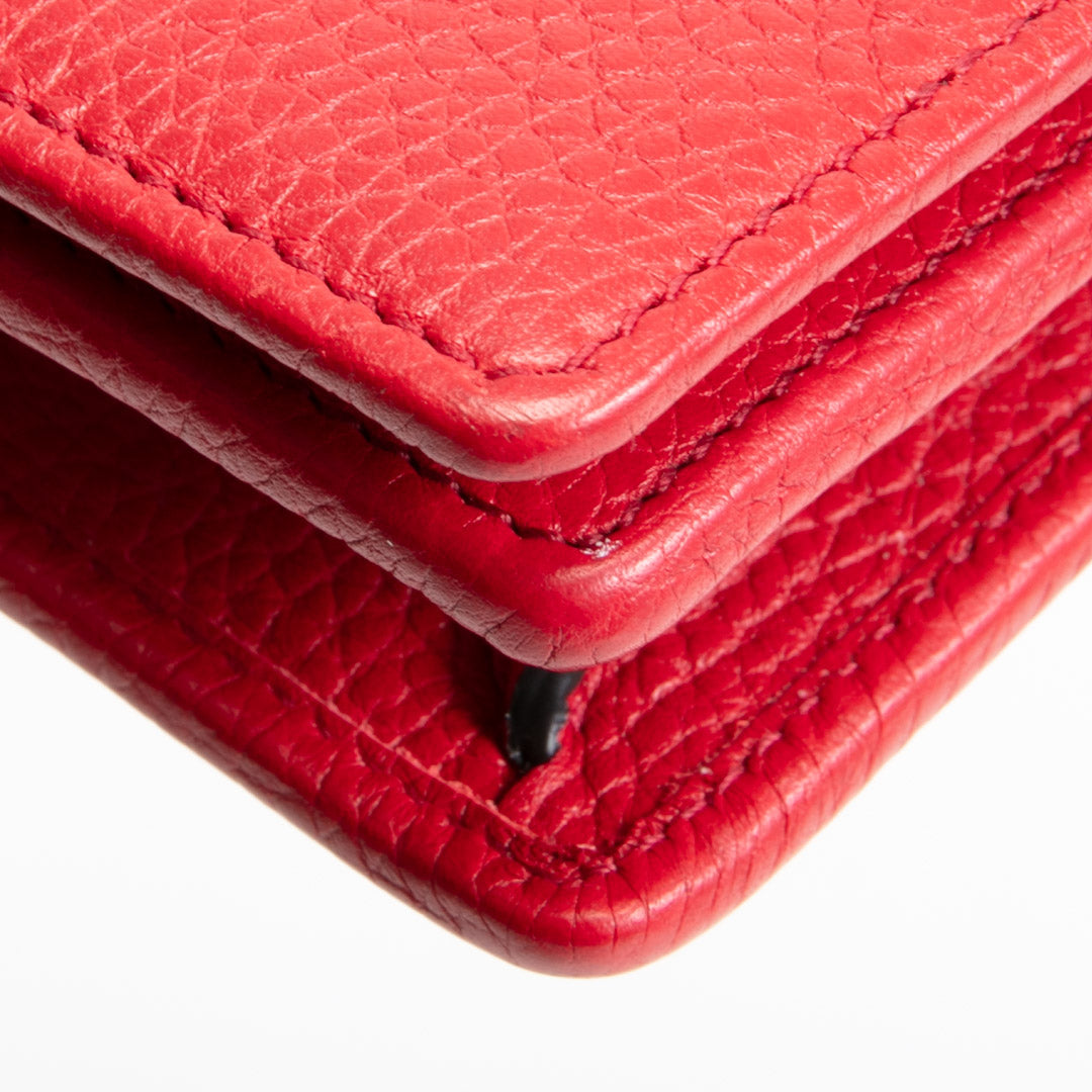 GUCCI Soho Wallet On Chain- Red OUTLET FINAL SALE